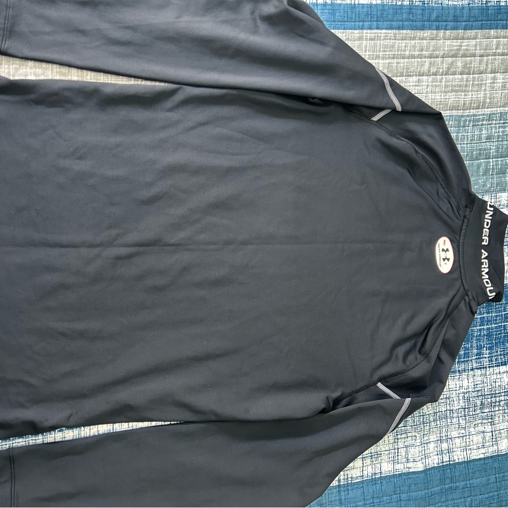 Under Armour Black cold gear High-Collar Top- men’s Medium - Picture 3 of 5